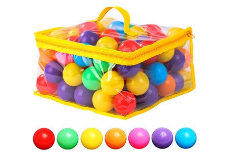 120 Count 7 Colors BPA Free Crush Proof Plastic Pit Balls for Toddlers Kids