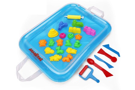 AnanBros Sand Molds & Tools Kit + Sand Tray, Magic Molding Play Sand Toys for Kids
