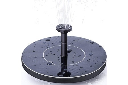 Ankway Solar Bird Bath Fountain Pump, 1.4W Free Standing Solar Fountain Water Pumps Panel Kit Outdoor Birdbath Watering Submersible Pump for Garden and Patio