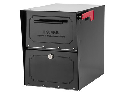 Architectural Mailboxes 6200B-10 Oasis Classic Locking Post Mount Parcel Mailbox with High-Security Reinforced Lock