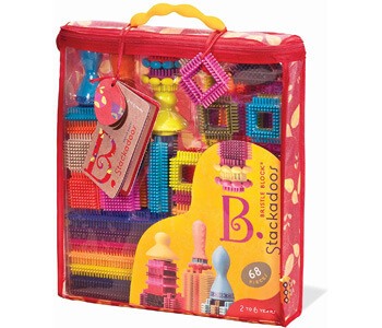 B toys by Battat - Bristle Block Spinaroos