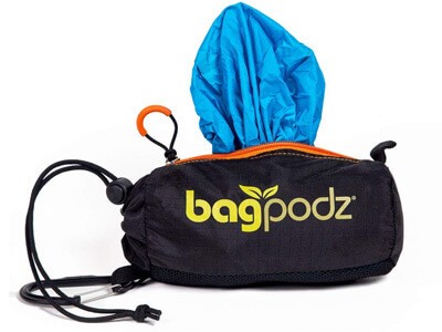 BagPodz Reusable Bag and Storage System - Caribbean Blue (Contains 5 Bags)