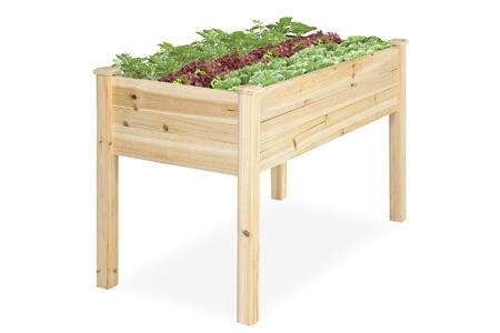 Best Choice Products 46x22x30in Raised Wood Planter Garden Bed