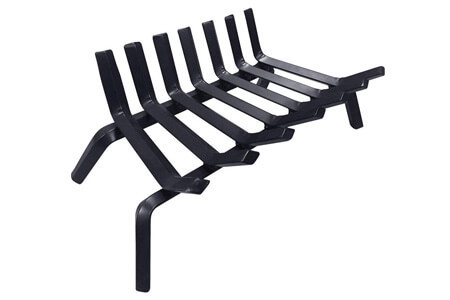 Black Wrought Iron Fireplace Log Grate 21 inch Wide Heavy Duty Solid Steel Indoor Chimney Hearth 34 Bar Fire Grates for Outdoor Fire Place Kindling Tools Pit Wood Stove Firewood Burning Rack Holder