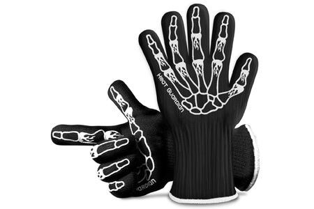 Heat Guardian Heat Resistant Gloves – Protective Gloves Withstand Heat Up To 932? – Use As Oven Mitts, Pot Holders, Heat Resistant Gloves for Grilling – Features 5” Cuff for Forearm Protection