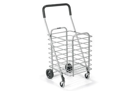 Polder STO-3022-92 Superlight Shopping Cart, 30 lb. Capacity, 19.25" x 16.5" x 34", Aluminum