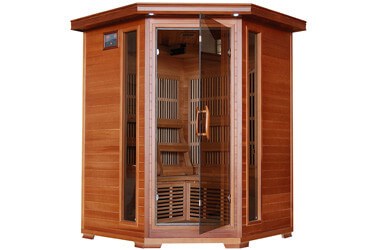 Radiant Saunas BSA1312 3-Person Cedar Corner Infrared Sauna