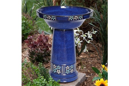 Smart Solar Ceramic Solar Bird Bath