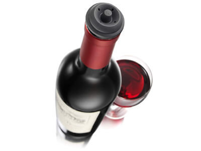 Vacu Vin Wine Saver Vacuum Stoppers Set of 6 – Black