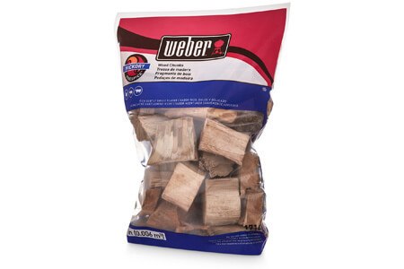 Weber 17148 Hickory wood Chunks, 350 cu in (0.006 Cubic meter) 4lb