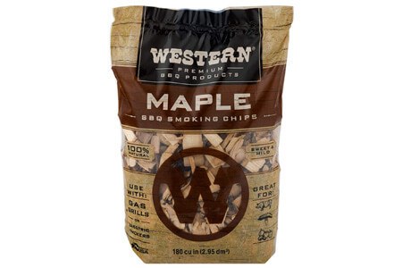 Western Premium BBQ Products Maple BBQ Smoking Chips, 180 cu in