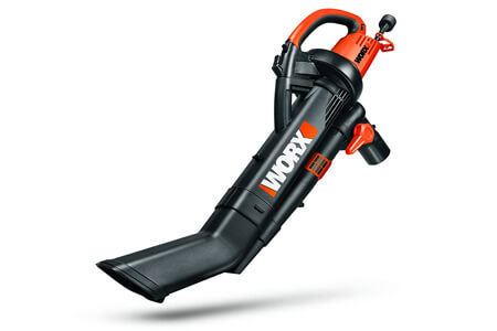 Worx WG509 TRIVAC 12 Amp 3-in-1 Electric BlowerMulcherVacuum with Multi-Stage All Metal Mulching System