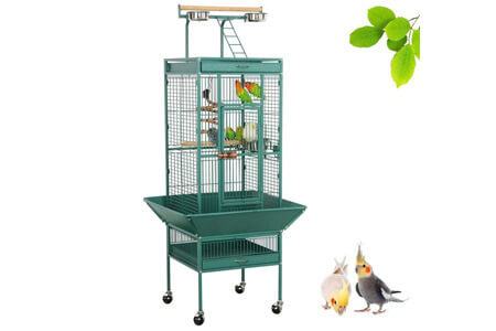 Yaheetech Wrought Iron Rolling Large Bird Cages