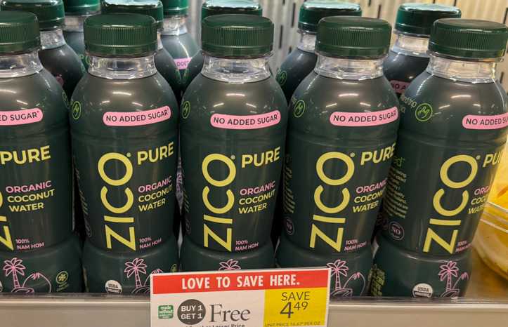 BOGO Zico Pure Coconut Water at PUBLIX!